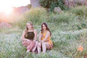 Aubrey + Arianna Graduates! - Twin Girl Wild Flower Senior Session